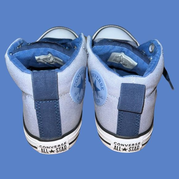 Kids Converse Chuck Taylor All Star Street Mid Glacier Gray Sneaker Shoes Size 2 - Picture 4 of 8